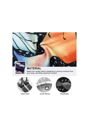 Paıyıge Yoga Pantolonu, Kelebek Hk24 İle Kadın Baskılı Mavi