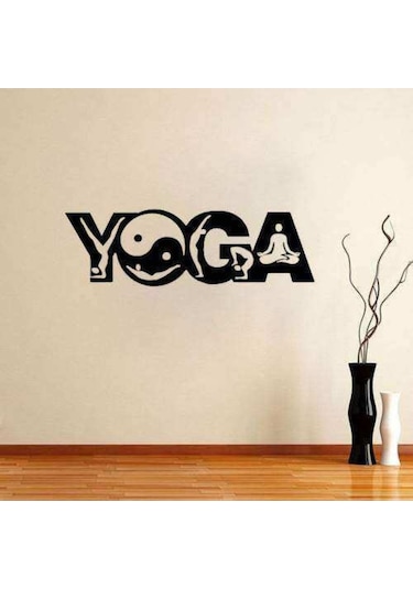 Meditasyon Yin Yang Yoga Silüeti Duvar Sticker, Çıkartma