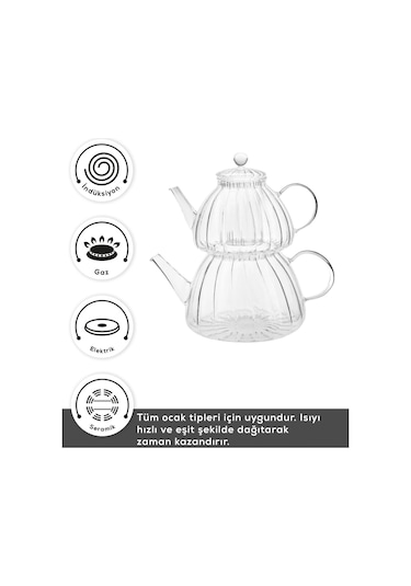 Karaca  Lori Borosilikat Cam Çaydanlık