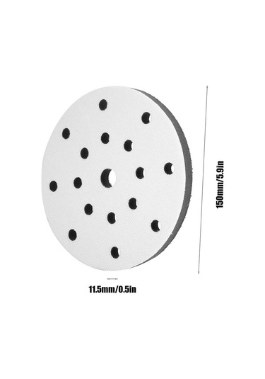 Lemestar 150mm Yumuşak Süngerli Titreşim Önleyici Zımpara Pedi 15 Delik - Sessiz Ve Kolay Kullanım
