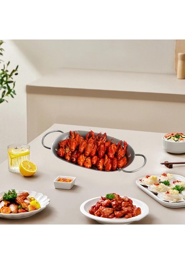 Suntek Paslanmaz Çelik Balık Pişirme Tepsisi Tavası Lazanya