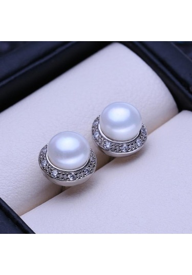 Lsooyh Doğal Tatlı Su İnci Küpeler Moda Parti Saplama Küpeler Kadınlar İçin Düğün Gelin İnci Takı Çok Renkli