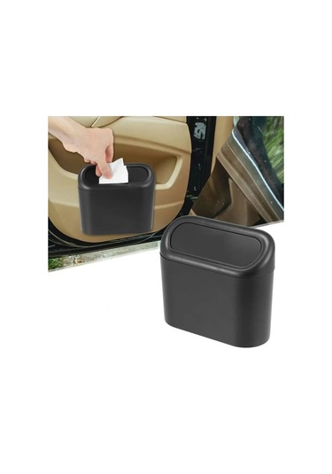 Araba Çöp Kutusu Kapaklı Organizer Siyah 5256 Çok Renkli