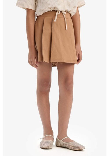 DeFacto Kız Çocuk Gabardin Pileli Şort Etek E2648A825SMBN268 Kahve DeFacto Kız Çocuk Gabardin Pileli Şort Etek E2648A825SMBN268 Kahve