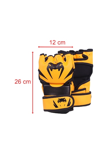 Mma Eldiven Dövüş Eğitim Eldiveni Açık Avuç İçi Boks Eldiven Orag Turuncu