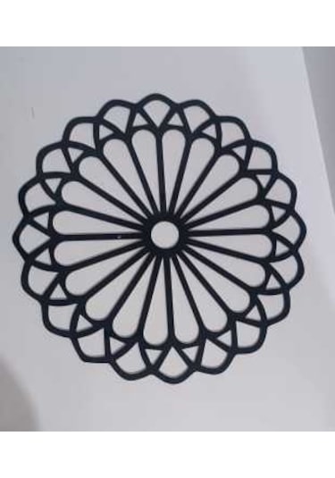 Dekoratif Siyah Yapışkanlı Pleksi Mobilya Dolap Süsü 30x30cm Siyah