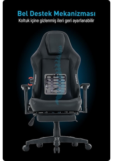 Fashcolle Globe Pro Black Oyuncu Koltuğu Siyah