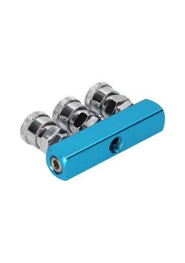 3 Way Manifold Block Splitter Quick Connect Air Hose Splitter Coupler Air Compressor Splitter Pneumatic Air Compressor Manifold Fitting