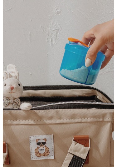 Renga Doli 290 Ml 3 Bölmeli Pp Toz Mama Kabı 221004 Mavi Mavi