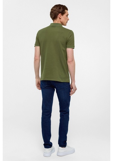 SÜVARİ Haki Slim Düz Polo Yaka Tişört