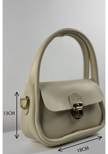 Saphira Arcana Krem Kilit Detaylı El Ve Omuz Çantası Krem