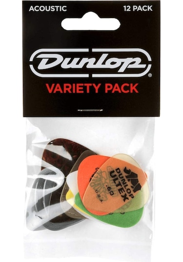 Jim Dunlop Pvp112 Acoustic Pick Variety Pack 12li Pena