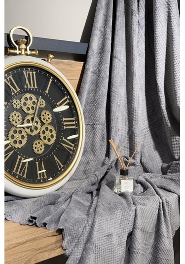 Elegance Pelüş Kaymaz Tabanlı Koltuk Örtüsü 170x215 Cm Antrasit Antrasist