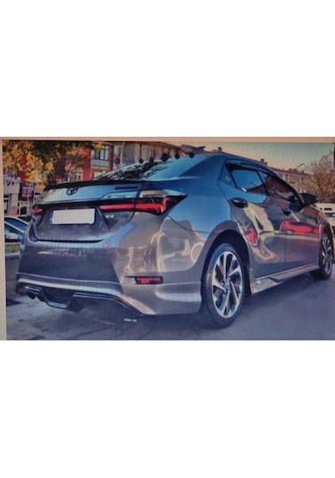 Toyota Corolla Uyumlu Arka Tampon Eki Custom Karlık Boyasız 2015+