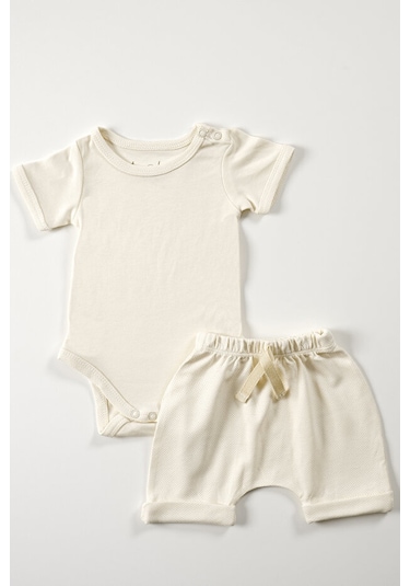 Tinylamb Elation Milk Şort Ve Bodysuit Takım - 2 Parça Krem