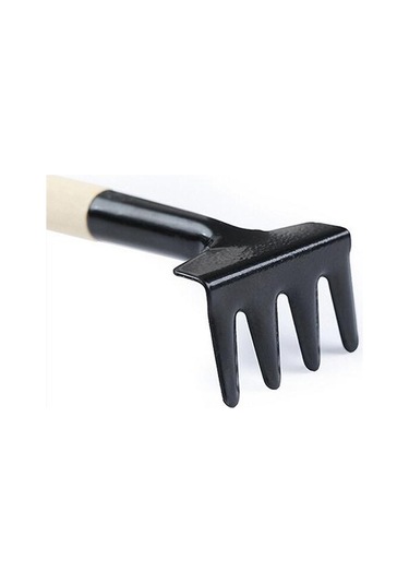 Lebihmurah 1676 Mini Bitki Bahçe Aletleri Ahşap Saplı Bahçe Küreği Tırmık Maça 3 Adet Set