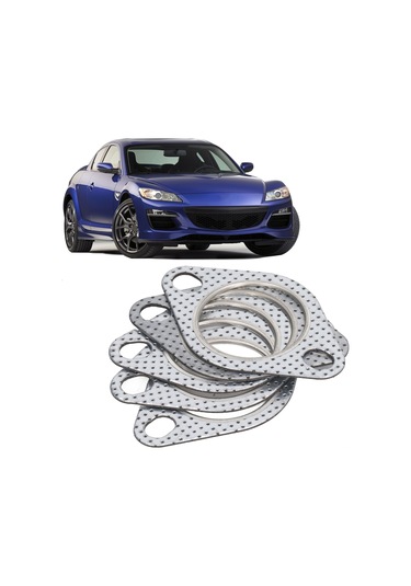 Yuntech01 5 Adet 2 İnç Alüminyum Folyo Exhaust Flange Gasket - Turbo, Manifold, Boru Uçları İçin Yüksek Sıcaklık Dayanıklı, Eşikli Konfigürasyonlu, Kolay Montaj