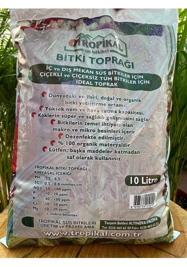 Genel Bitki Besini Ve Tropikal 10 Litre Toprak Seti