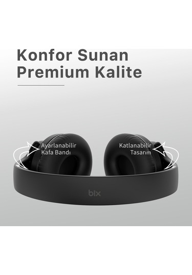 Bix Soundcraft BH2 Katlanabilir Bluetooth 5.3 Kulaküstü Kulaklık