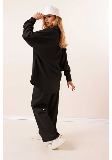 Gabria Ön Düğmeli İkili Takım Siyah