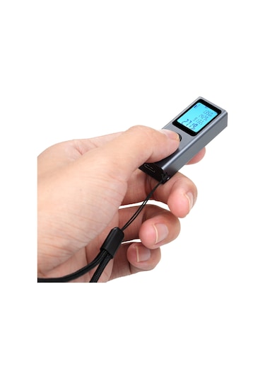 Lepmerk Mini 30m Dijital Akıllı Lazer Uzaklık Ölçer Koyu Gri