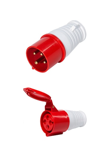 Geeksen Endüstriyel Su Geçirmez Soket Abd-314, 4 Çıkışlı 16a, 380v Üç Fazlı Dört Tel, Hava Uçak Tipi, Sahne Işık Ve Sanayi Kullanıma Uygun