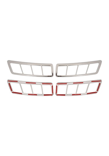 Ford Transit Uyumlu 2014-2018 Krom Kaput Üstü Havalandırma Çerçevesi 2 Parça Paslanmaz  Çelik