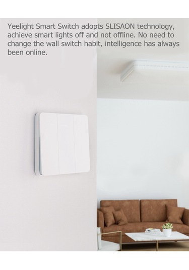 Yeelight Kablosuz Akıllı Anahtar 16a Işık Kontrol Cihazı Mijia Mi Home Ac250v/16a Üçlü Düğmeyle Uyumlu