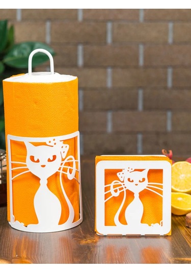 Hıtsad Kağıt Havluluk İçin Masaüstü Tutucu Cat-300-005 172677168 Beyaz