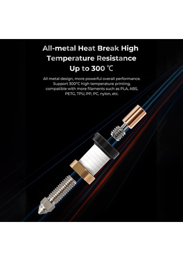 Xindoker Creality K1 3d Yazıcı Yükseltme Seti - Çift Metal Isıtıcı Bakır+titanyum 300 C Dayanıklı, Yüksek Akışlı Nozul Diğer