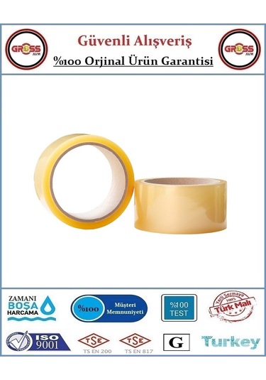 Koli Bandı Şeffaf - En: 45mm - Boy: 80-100 Metre - 2 Adet