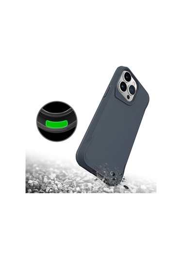 Apple Uyumlu iPhone 15 Pro Max Kılıf Airbag Kenarlı T-max Mat Standlı Kılıf