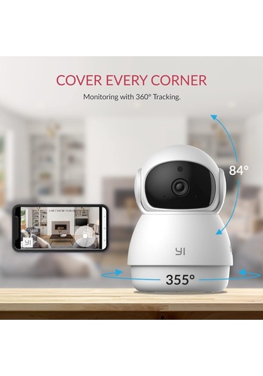 Yı 2k Dome Güvenlik Kamerası, 2.4g Akıllı Kapalı Evcil Hayvan İzleme Kamerası