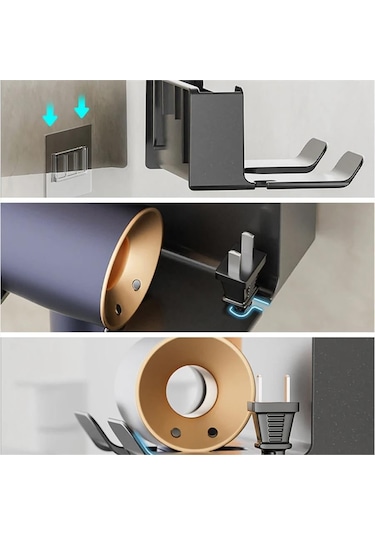 Fön Makinesi Askısı, Saç Kurutma Makinesi Tutacağı , Banyo Düzenleyici Diğer