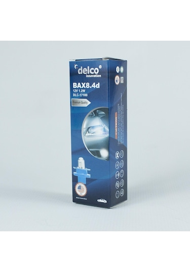 Delco U.s.a Bax8.4d 1.2w Duylu Gösterge Ampulü 12 Volt 10 Adet