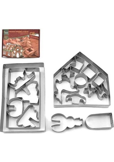 Novahub Noel Paslanmaz Çelik Kurabiye Kalıpları Seti - 18 Renkli, Çok Amaçlı Kullanım Çok Renkli