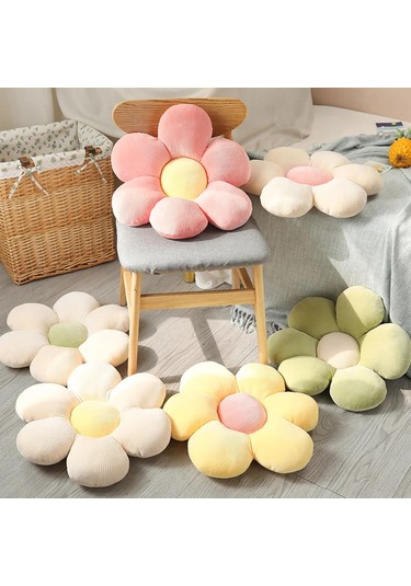 40cm Renkli Ayçiçeği Yastık, Petal Yastık, Doldurulmuş Oyuncak Diğer