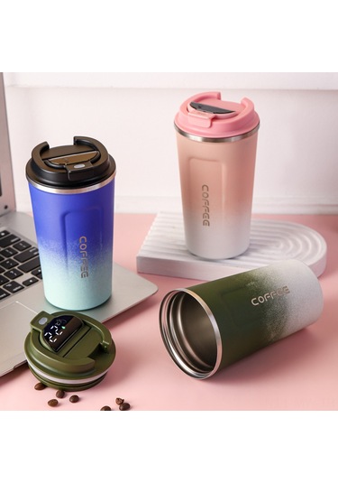 Moveevo 510ml Akıllı Sıcaklık Gösteren Paslanmaz Çelik Vakumlu Termos Bardak - Isı Ve Soğuk Tutma, Sızıntısız, Arabaya Uyumlu, Gradyan Mavi Mavi Moveevo 510ml Akıllı Sıcaklık Gösteren Paslanmaz Çelik Vakumlu Termos Bardak - Isı Ve Soğuk Tutma, Sızıntısız, Arabaya Uyumlu, Gradyan Mavi Mavi