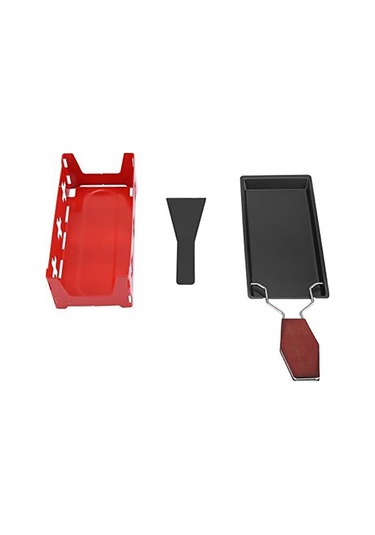 Peynir Ocağı Seti, Taşınabilir Yapışmaz Peynir Pişirme Tepsisi Ocağı Seti Siyah