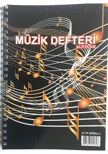Müzik Defteri Büyük Boy 32 Yaprak Telli Spiralli