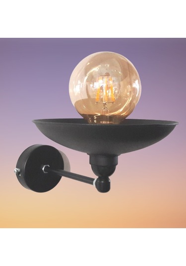 Siyah Metal Aplik e 27 Duy normal Duy Siyah