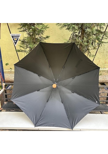 Snotline Marlux Ahşap Sap 130 Cm Fiber Vale Şemsiye Siyah