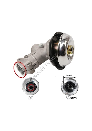 Hsgl Motorlu Tırpan Dişli Grubu Rediktör 9 Diş 26Mm Frezeli Tırpa