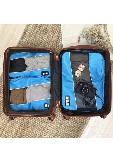 Travel Seyahat Kıyafet Organizatörleri, 3 Çanta, Mavi 239522272 Açık Mavi