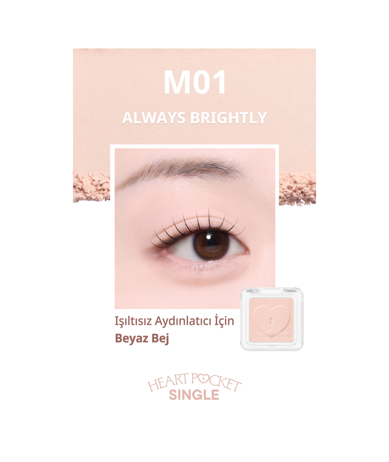 Peripera Heart Pocket Single M01 Always Brightly M01
