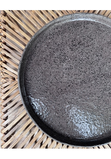 Argile Rouge Büyük Servis Tabağı El Yapımı Stoneware Antrasit