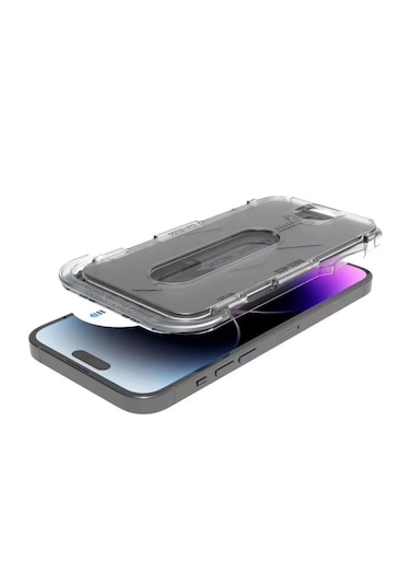 Apple Uyumlu   iPhone 16 Kolay Uygulama Aparatlı 9h Hd Temperli Cam Ekran