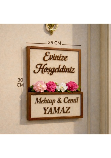 Dış Kapı Süsü Kişiye Özel Çiçekli Şık Ve Modern No1079