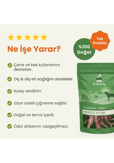 Kito Horoz Ayak Yetişkin Köpek Ödül Maması 100 G