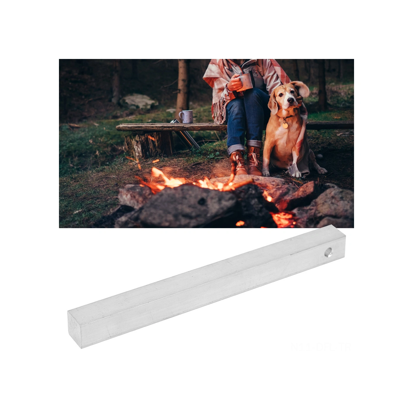 Dofolink Kamp Isı Kaynağı: Yüksek Saf Magnesiyum Blok, Dış Mekan Ateşleme Seti, 11.5x11.5x100mm Gümüş